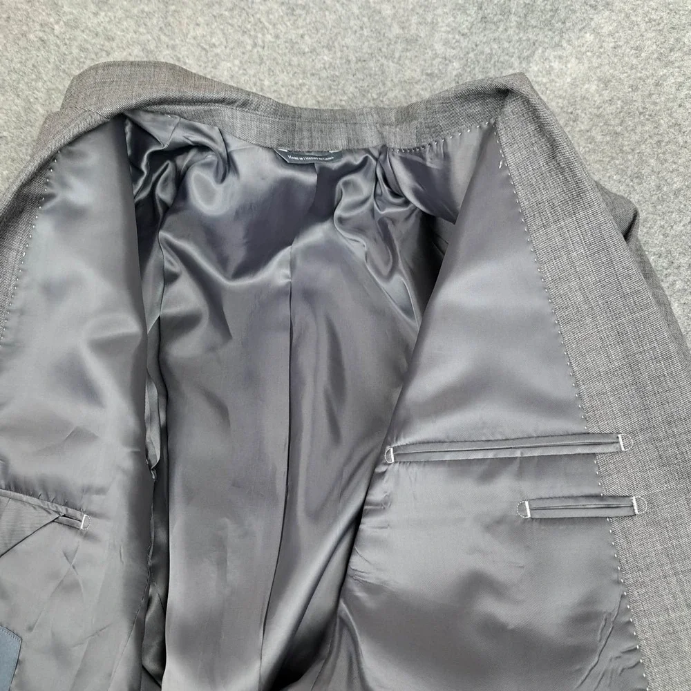 New‎ Perry Ellis Portfolio Athetic Fit Men's Jacket Size 46R 38W  Gray